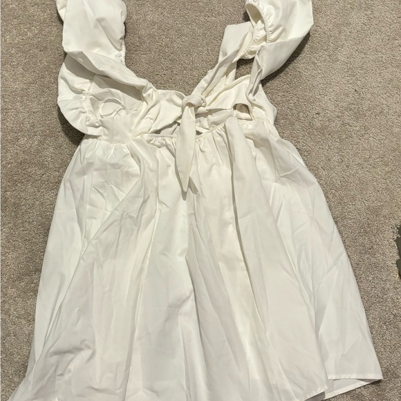 Amazon White Ruffle Mini Dress - Picture 3 of 3